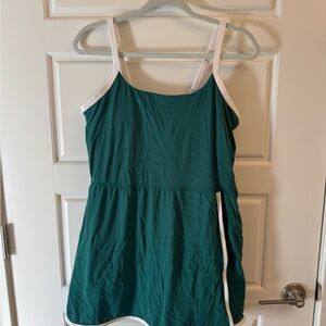 All in Motion Emerald Green Athletic Dress/Skort with white trim